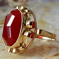 Us size 7 3/4, 9ct gold carnelian ring